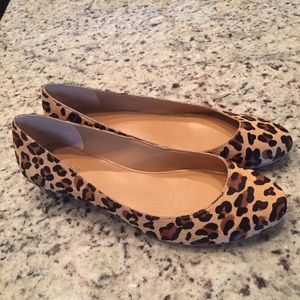 Leopard J.CREW calf hair loafers Size 9